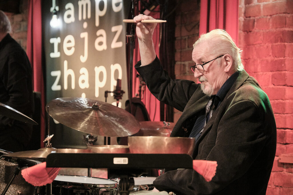 Reiska Laine is playing the drums.