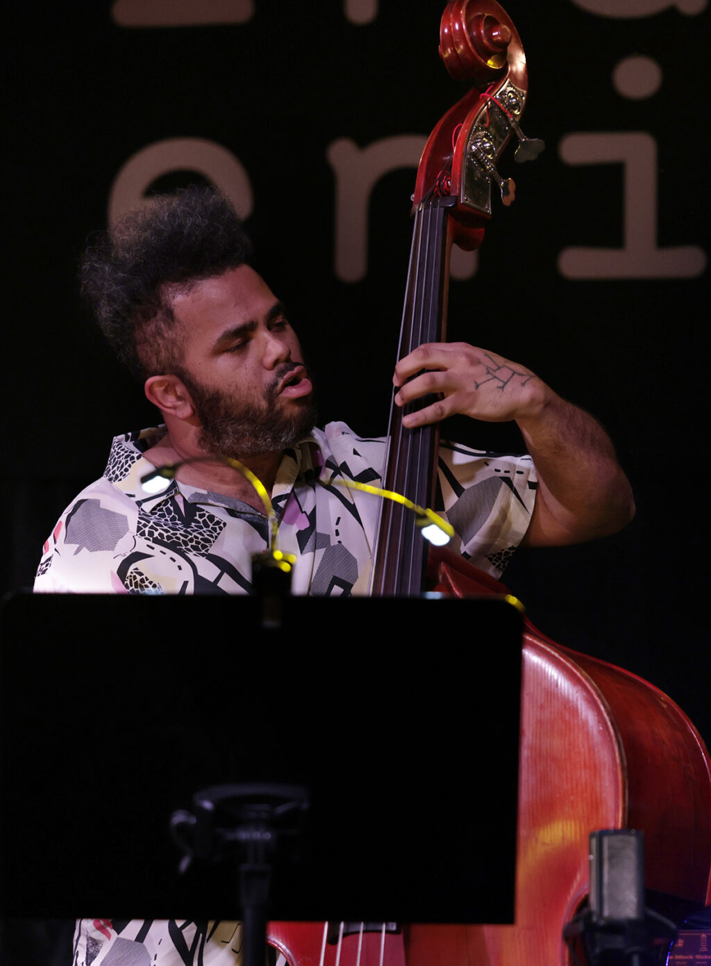 Nick Dunston is playing the bass.