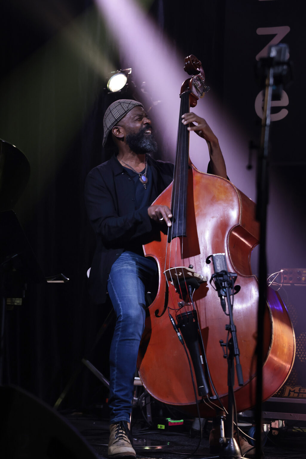 James Brandon Lewis Quartet is performing on the stage.