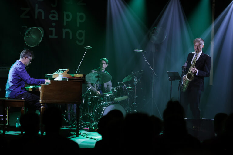 Daniel Erdmann's Organic Soulfood is performing on the stage.