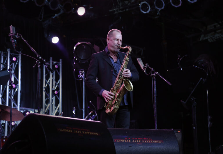 Esa Pietilä is playing the sax.