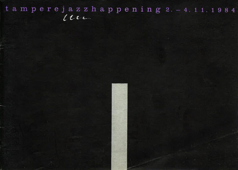 Tampere Jazz Happening 1984 -esitteen kansi.