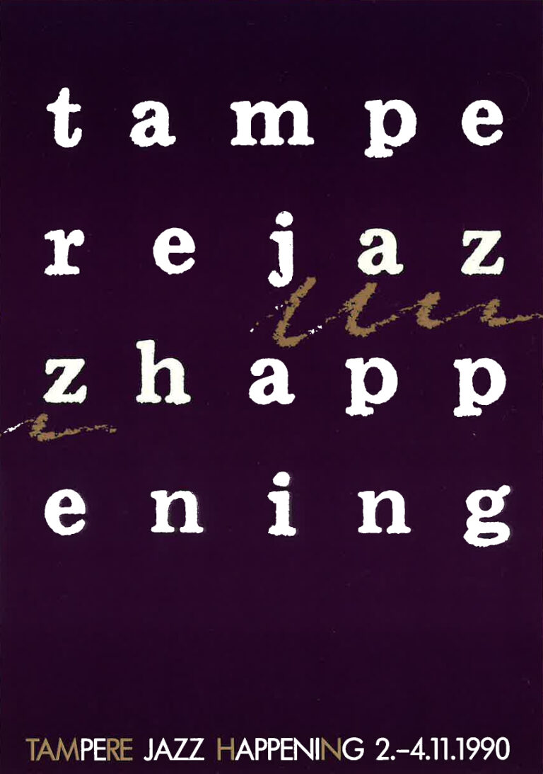 Tampere Jazz Happening 1990 -esitteen kansi.
