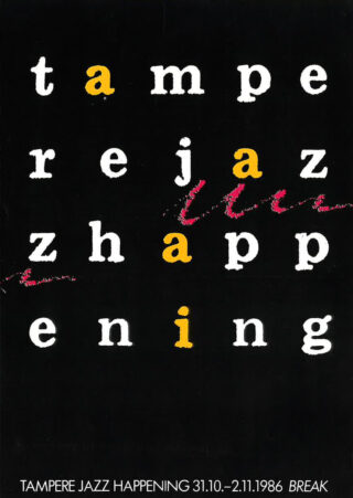 Tampere Jazz Happening 1986 -esitteen kansi.