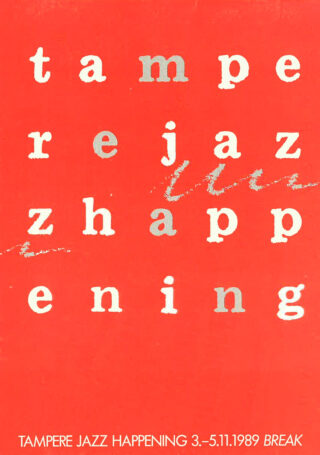 Tampere Jazz Happening 1989 -esitteen kansi.