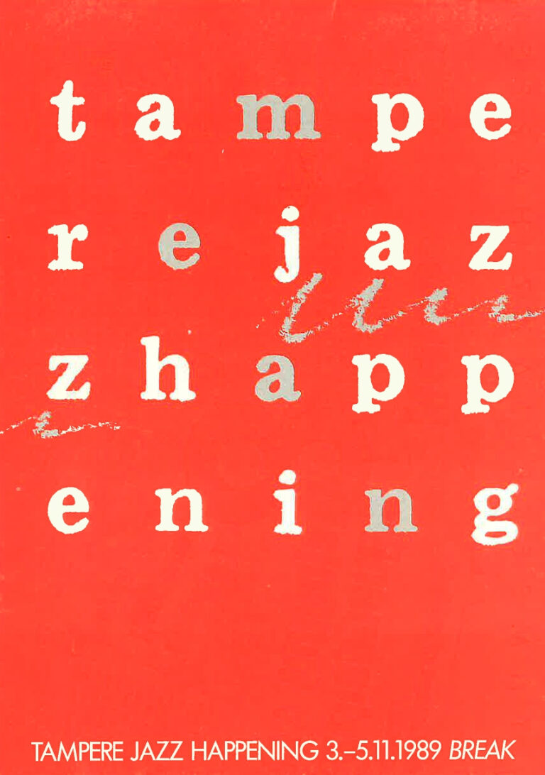 Tampere Jazz Happening 1989 -esitteen kansi.