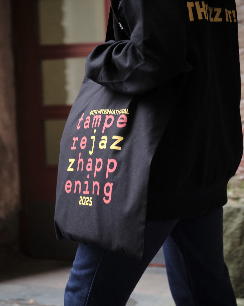 Tampere Jazz Happening tote bag and hoodie.